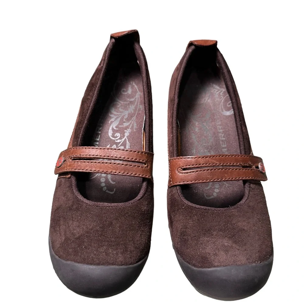 Merrell Brown Suede Mary Jane Slip-On 6.5
